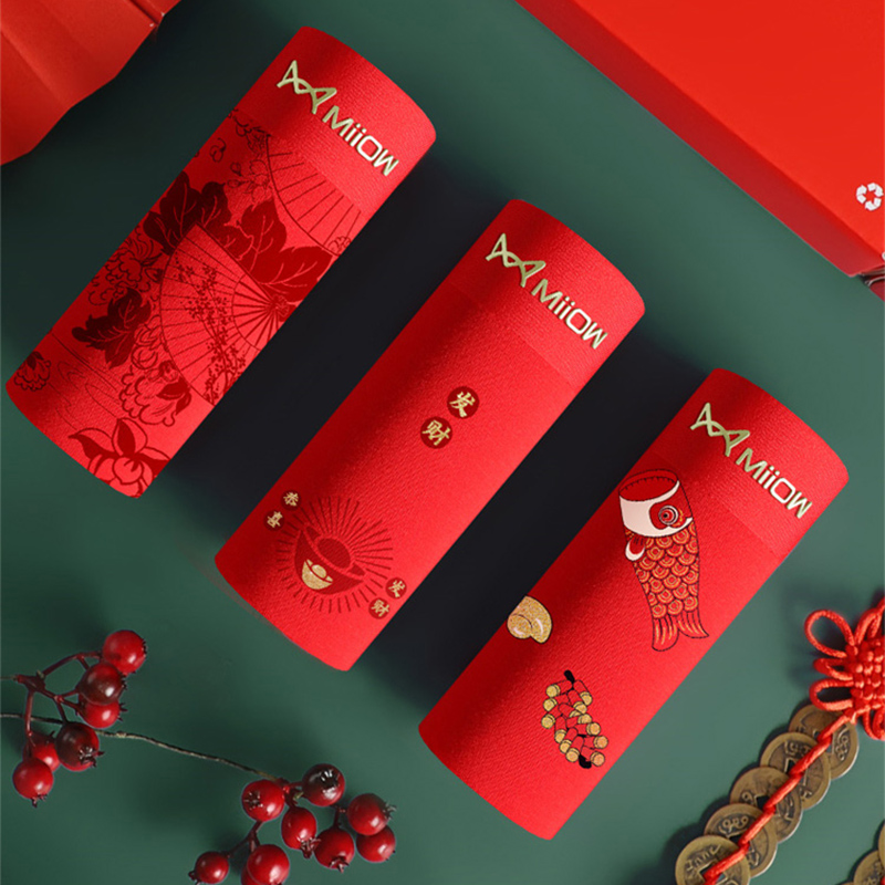 MiiOW 3 ชิ้น Chinared ผู้ชายชุ - Boxer Brief Pack Cotton บทวิจารณ์และราคา