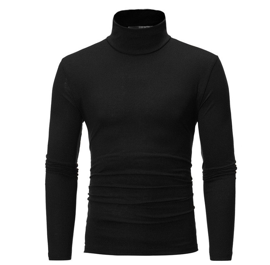 เสื้อยืดคอสูงผู้ชาย ฤดูใบไม้ร่ - T Shirt Tight Fit บทวิจารณ์และราคา
